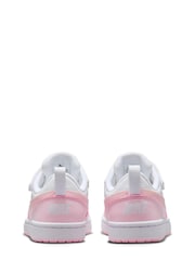 Nike White/Pink Junior Court Borough Low Recraft Trainers - Image 6 of 11