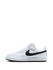 Nike White/Black Junior Court Borough Low Recraft Trainers - Image 2 of 11