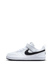 Nike White/Black Junior Court Borough Low Recraft Trainers - Image 4 of 11