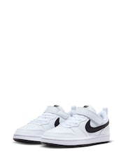 Nike White/Black Junior Court Borough Low Recraft Trainers - Image 5 of 11
