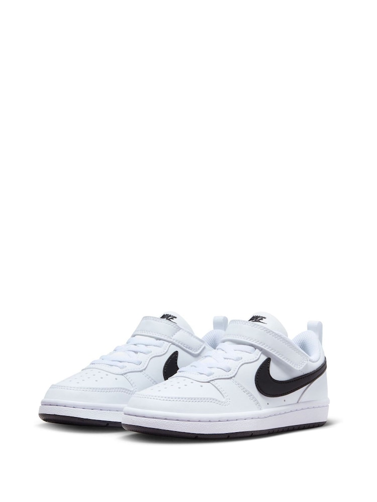Nike White/Black Junior Court Borough Low Recraft Trainers - Image 5 of 11