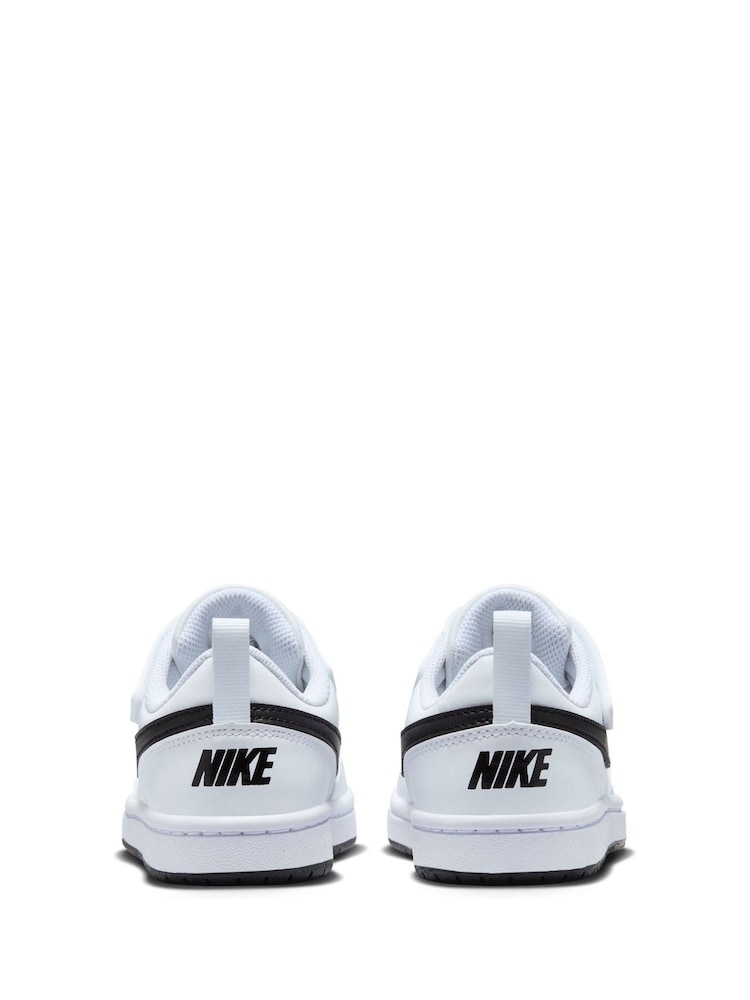 Nike White/Black Junior Court Borough Low Recraft Trainers - Image 6 of 11