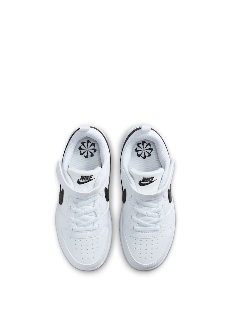 Nike White/Black Junior Court Borough Low Recraft Trainers - Image 7 of 11
