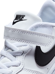 Nike White/Black Junior Court Borough Low Recraft Trainers - Image 9 of 11
