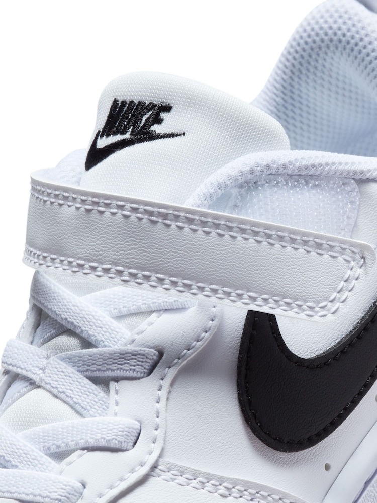 Nike White/Black Junior Court Borough Low Recraft Trainers - Image 9 of 11
