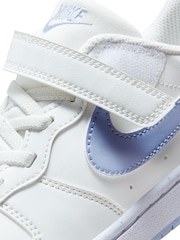 Белый/пурпурный - Детские низкие кроссовки Nike Court Borough Recraft - Image 7 of 9