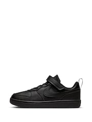 Черный - Детские низкие кроссовки Nike Court Borough Recraft - Изображение 2 из 12