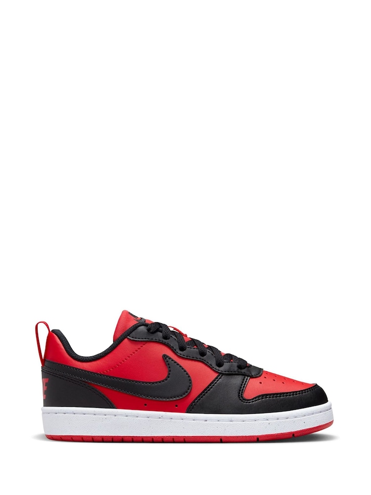 Nike Red/Black Youth Court Borough Low Recraft Trainers - Image 1 of 10