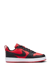 Nike Red/Black Youth Court Borough Low Recraft Trainers - Image 3 of 10