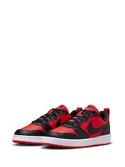 Nike Red/Black Youth Court Borough Low Recraft Trainers - Image 5 of 10