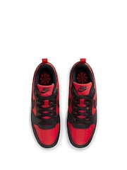 Nike Red/Black Youth Court Borough Low Recraft Trainers - Image 7 of 10