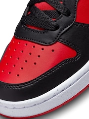 Nike Red/Black Youth Court Borough Low Recraft Trainers - Image 9 of 10