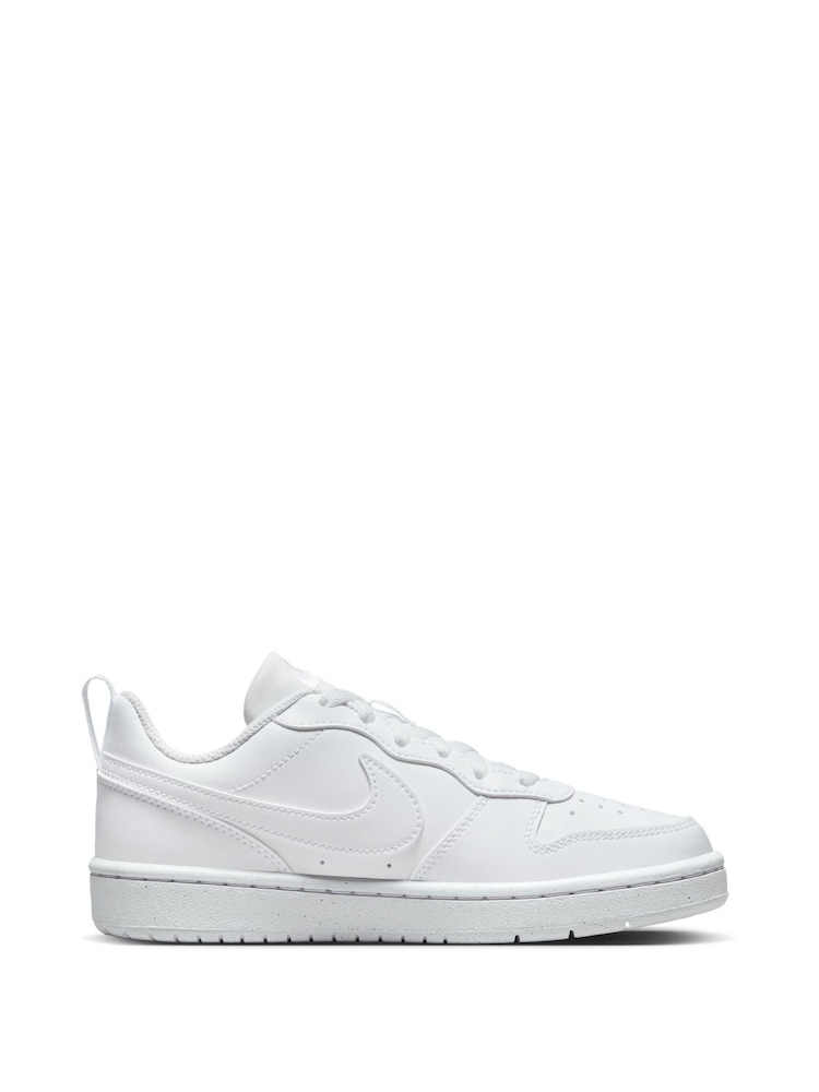 Nike White Youth Court Borough Low Recraft Trainers - Image 3 of 10