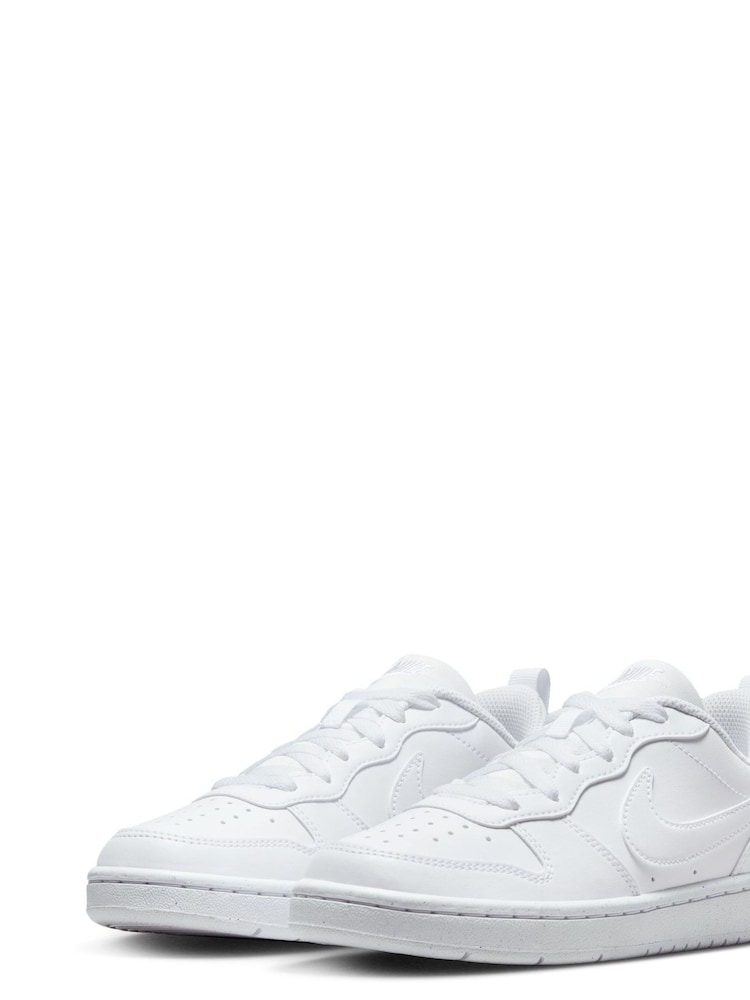 Nike White Youth Court Borough Low Recraft Trainers - Image 5 of 10