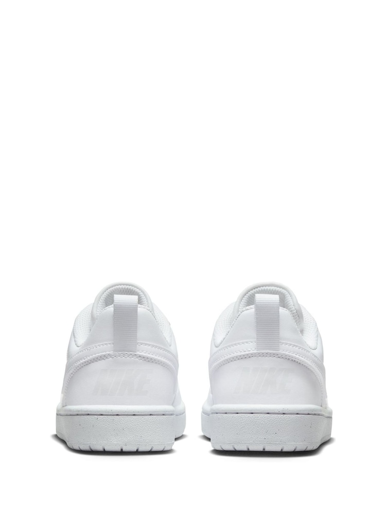 Nike White Youth Court Borough Low Recraft Trainers - Image 8 of 10