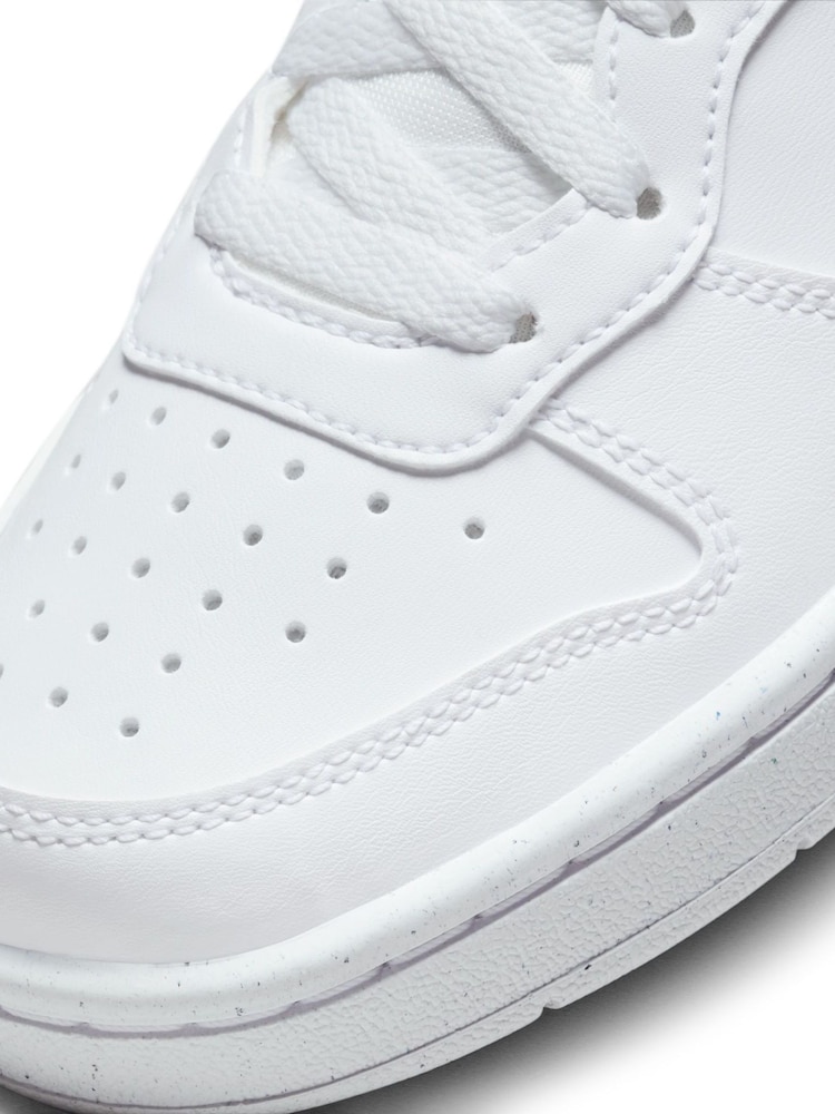Nike White Youth Court Borough Low Recraft Trainers - Image 9 of 10