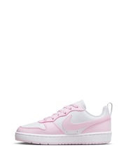 Nike White/Pink Youth Court Borough Low Recraft Trainers - Image 4 of 11