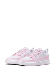 Nike White/Pink Youth Court Borough Low Recraft Trainers - Image 5 of 11