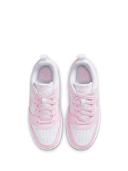 Nike White/Pink Youth Court Borough Low Recraft Trainers - Image 7 of 11