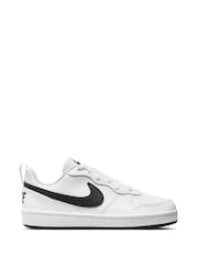 Белый/черный - низкие кроссовки для подростков Nike Court Borough Recraft - Image 1 of 10