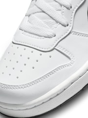 Белый/черный - низкие кроссовки для подростков Nike Court Borough Recraft - Image 10 of 10