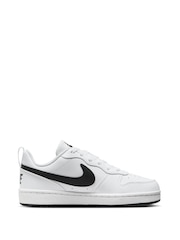 Белый/черный - низкие кроссовки для подростков Nike Court Borough Recraft - Image 3 of 10