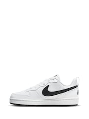Белый/черный - низкие кроссовки для подростков Nike Court Borough Recraft - Image 4 of 10