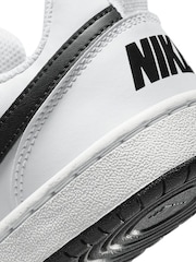 Белый/черный - низкие кроссовки для подростков Nike Court Borough Recraft - Image 9 of 10