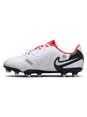 Nike White Kids Tiempo Legend 10 Club Multi Ground Football Boots - Image 4 of 11