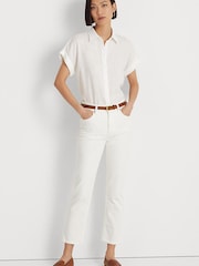 Lauren Ralph Lauren Broono Button Front Linen Shirt - Image 4 of 10