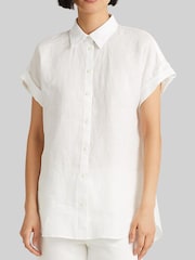 Lauren Ralph Lauren Broono Button Front Linen Shirt - Image 6 of 10