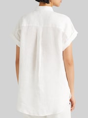 Lauren Ralph Lauren Broono Button Front Linen Shirt - Image 7 of 10