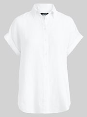 Lauren Ralph Lauren Broono Button Front Linen Shirt - Image 9 of 10