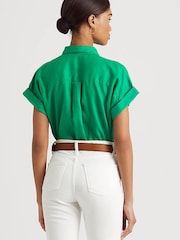 Lauren Ralph Lauren Broono Button Front Linen Shirt - Image 3 of 10