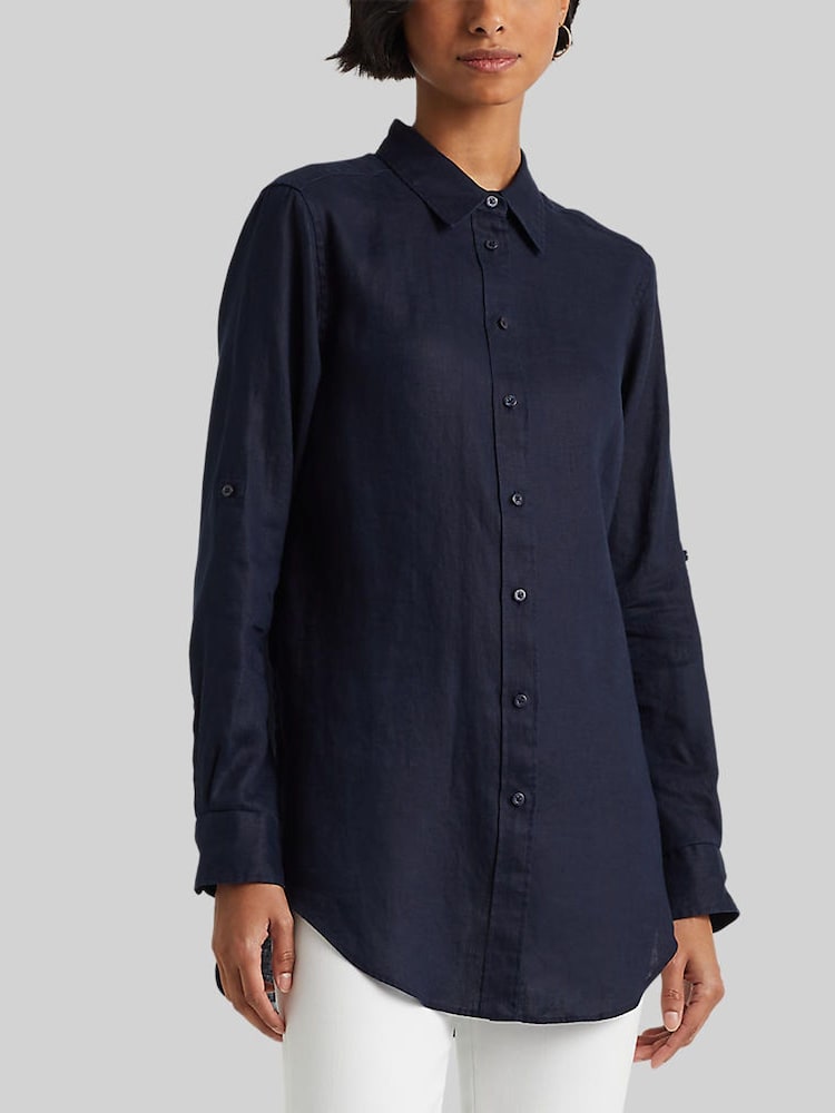 Lauren Ralph Lauren Karrie Long Sleeve Linen Shirt - Image 1 of 9 Lauren Ralph Lauren Karrie Long Sleeve Linen Shirt - Image 1 of 9