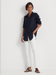 Lauren Ralph Lauren Karrie Long Sleeve Linen Shirt - Image 4 of 9