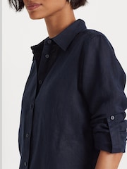 Lauren Ralph Lauren Karrie Long Sleeve Linen Shirt - Image 7 of 9