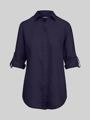 Lauren Ralph Lauren Karrie Long Sleeve Linen Shirt - Image 8 of 9
