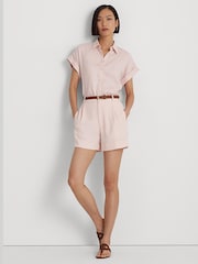 Lauren Ralph Lauren Broono Button Front Linen Shirt - Image 4 of 9