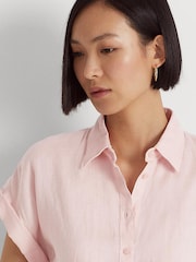 Lauren Ralph Lauren Broono Button Front Linen Shirt - Image 8 of 9
