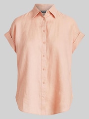 Lauren Ralph Lauren Broono Button Front Linen Shirt - Image 9 of 9