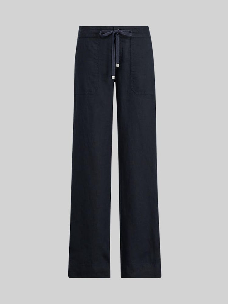 Lauren Ralph Lauren White Jovon 100% Linen Wide-Leg Trousers - Image 6 of 6