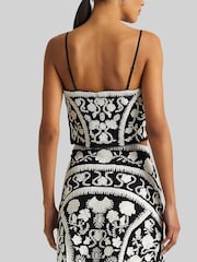 Lauren Ralph Lauren Daphina Black Embroidered Top - Image 4 of 5