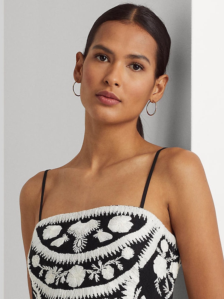 Lauren Ralph Lauren Daphina Black Embroidered Top - Image 5 of 5