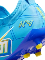 Nike Blue Jr. Mercurial Zoom Vapor 15 Kylian Mbappe Firm Ground Football Boots - Image 6 of 13