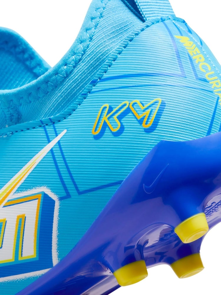 Nike Blue Jr. Mercurial Zoom Vapor 15 Kylian Mbappe Firm Ground Football Boots - Image 6 of 13