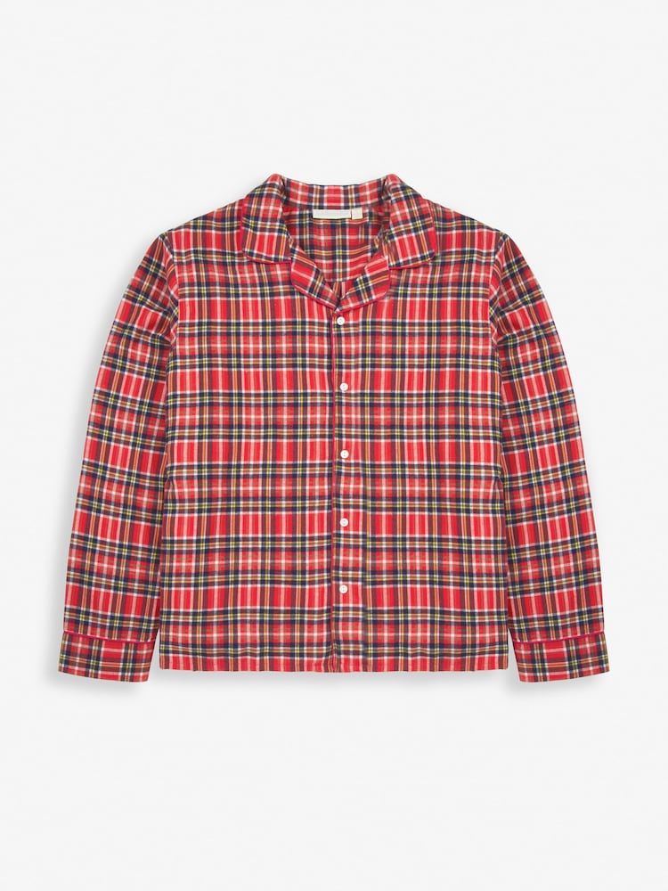 JoJo Maman Bébé Red Men's Tartan Pyjama Set - Image 3 of 6