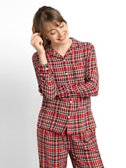 JoJo Maman Bébé Red Women's Tartan Pyjama Set - Image 2 of 6