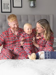 JoJo Maman Bébé Red Women's Tartan Pyjama Set - Image 6 of 6