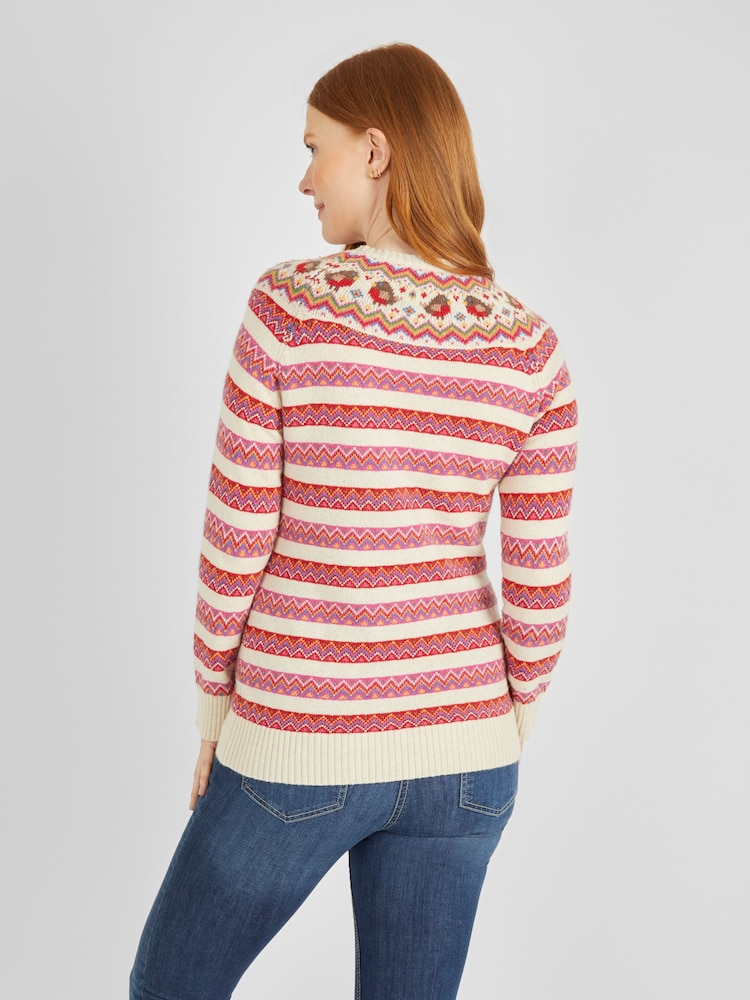 Jojo Maman Bébé – Pullover mit Norwegermuster und Rotkehlchenmotiv (Umstandsmode) - Bild 2 von 4 Jojo Maman Bébé – Pullover mit Norwegermuster und Rotkehlchenmotiv (Umstandsmode) - Bild 2 von 4